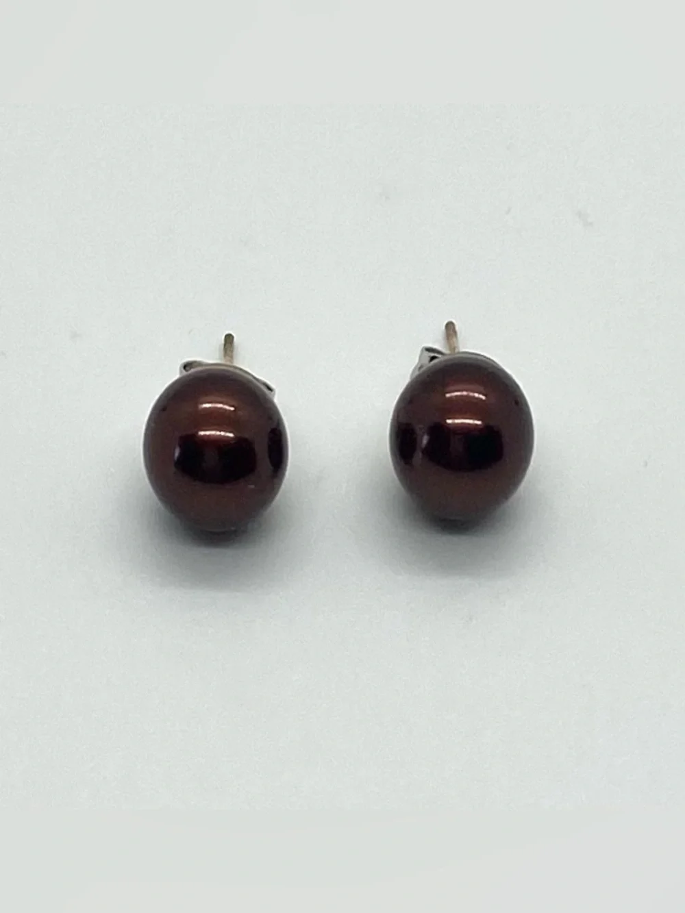Vintage Brown Pearl Earrings Fall 90s Minimalism Whimsigoth Preppy Cottagecore